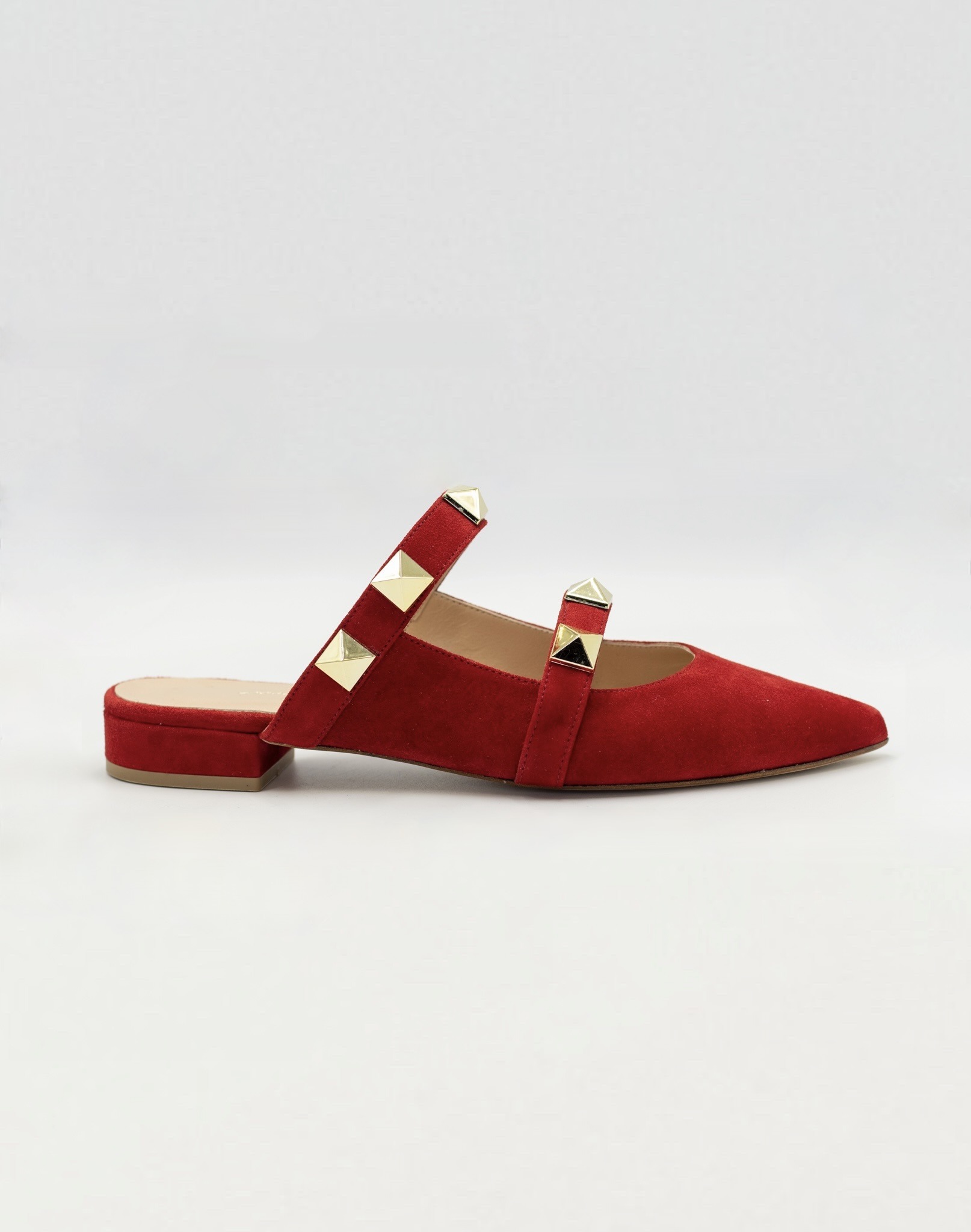 Emmeline Scarlet Balerina Pumps - Custom Made Shoes | IVANA GROSSI